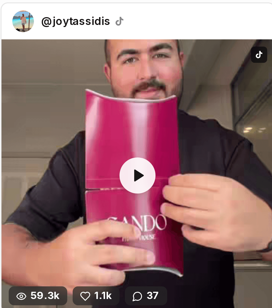 A TikTok post from a creator with 59.3 thousand views